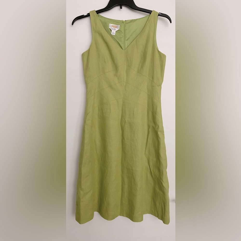 Talbots Green Irish Linen Dress